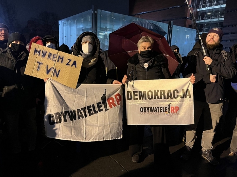 Mieszkańcy Dolnego Śląska protestują w obronie telewizji TVN  - Joanna Jaros