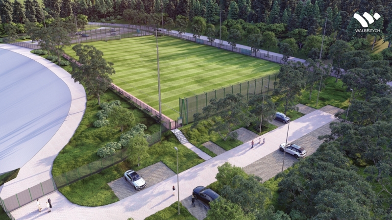 Jest plan na odnowienie stadionu w dzielnicy Nowe Miasto w Wałbrzychu - fot. wizualizacja stadionu