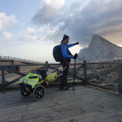 Dotarł pieszo z Polski na Gibraltar dla dzieci z kliniki Przylądek Nadziei
