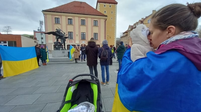 Lubin solidaryzuje się z Ukrainą - Fot: Andrzej Andrzejewski