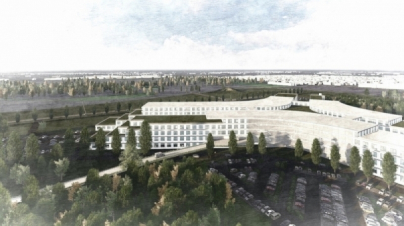 Wybór wykonawcy nowego szpitala onkologicznego we Wrocławiu...z poślizgiem - fot. Projekt Szpitala Onkologicznego we Wrocławiu (mat. prasowe)