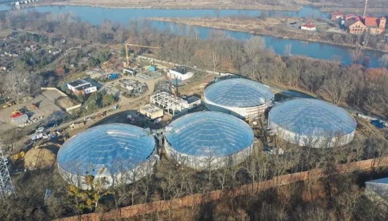 Kompleks zbiorników retencyjnych na wrocławskich Popowicach jest już prawie gotowy - fot. MPWiK