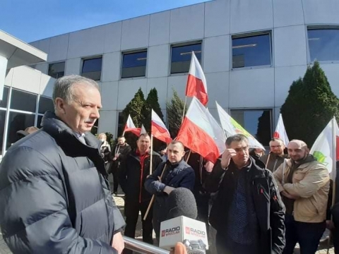 Rolnicy protestowali przed siedzibą Krajowego Ośrodka Wsparcia Rolnictwa - 0