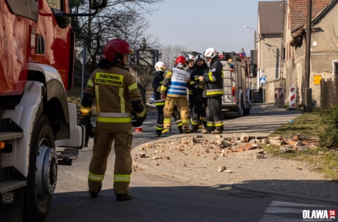 Wybuch butli z gazem niedaleko Oławy. Są poszkodowani - 1