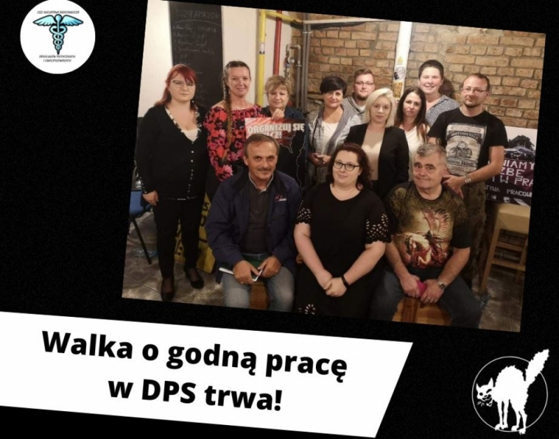 Chcą 1000 złotych podwyżki i premii za pracę w okrojonym składzie - fot. OZZ Inicjatywa Pracownicza Opiekunów Medycznych i Kwalifikowanych