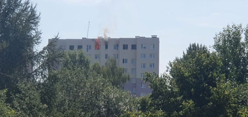Pożar przy Sygietyńskiego w Jeleniej Górze - fot. Karol Grosicki
