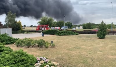 Spory pożar na budowie w Jaworze