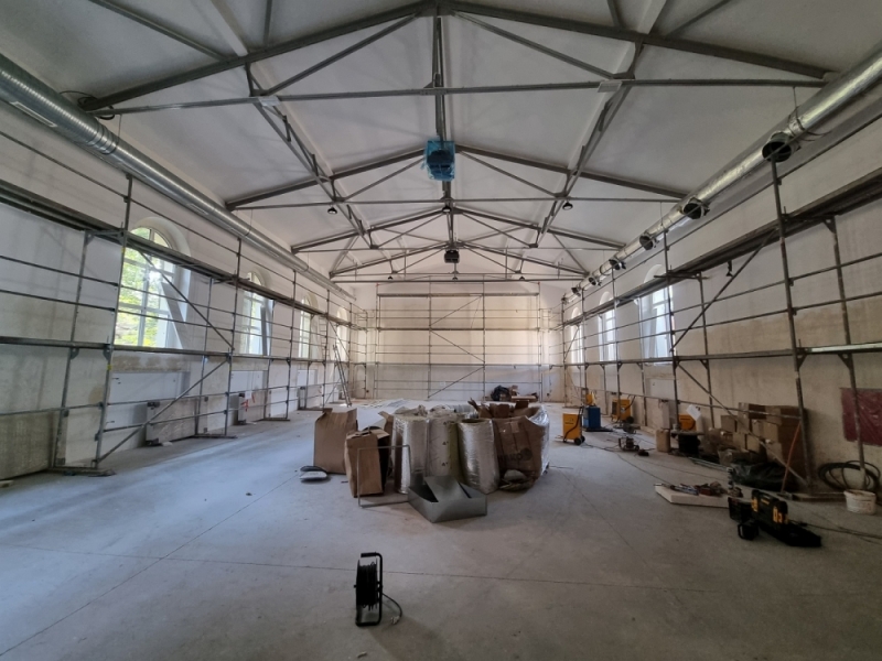 Coraz bliżej zakończenia remontu sali gimnastycznej ZSP 1 w Wałbrzychu - fot. Bartosz Szarafin