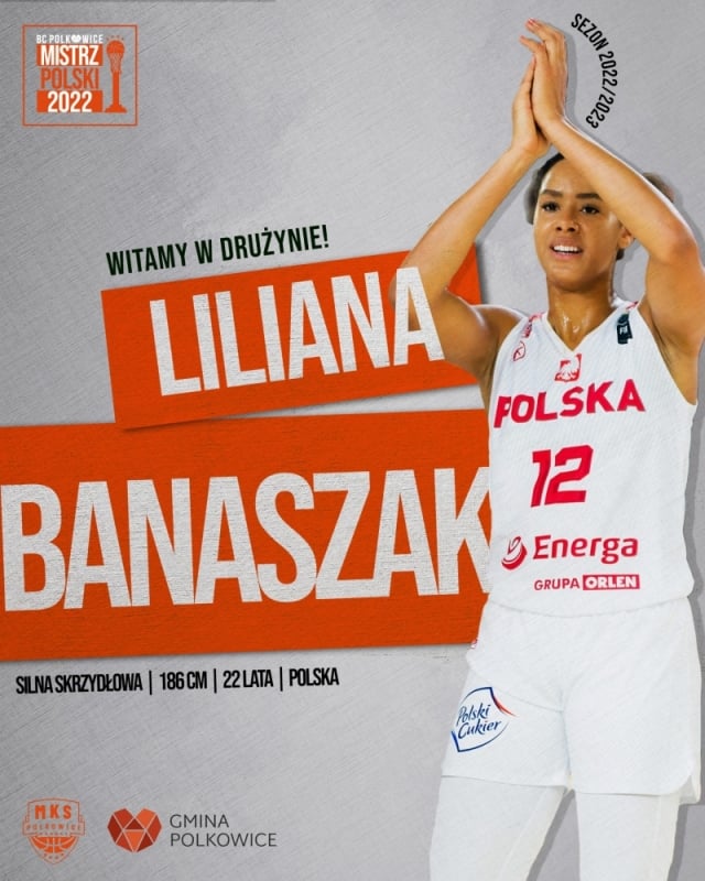 Liliana Banaszak koszykarką BC Polkowice - fot. kosz.mkspolkowice.pl