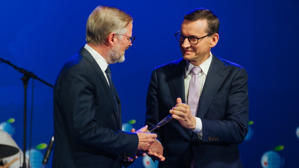 Premier Czech Petr Fiala laureatem nagrody Forum Ekonomicznego w Karpaczu - fot. KPRM
