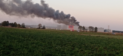 Pożar zakładu mięsnego w miejscowości Ujeździec Mały