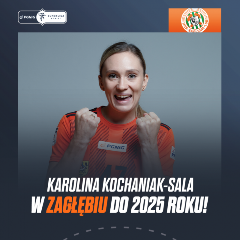 Karolina Kochaniak-Sala przedłużyła kontrakt z Zagłębiem Lubin - fot. zaglebie.lubin.pl