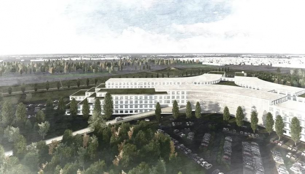 Opóźniają się procedury związane z budową szpitala we Wrocławiu  - Wizualizacja nowego szpitala onkologicznego/mat. prasowe