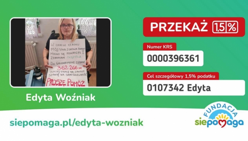 Pogorszył się stan Edytki. Porusza się na wózku inwalidzkim - fot. materiały prasowe