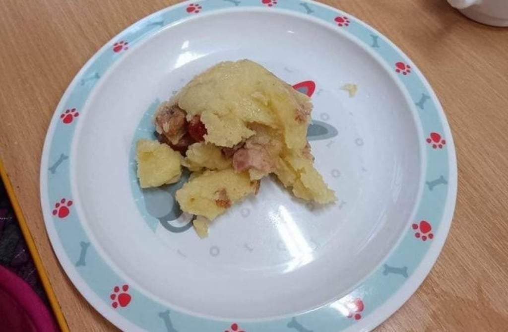 Koszmarne obiadki dla dzieci w przedszkolu Bajka - Fot: Facebook