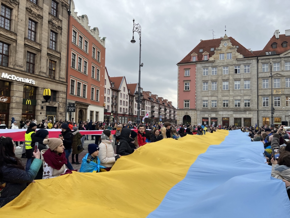 Rok temu wybuchła wojna. Wrocław solidarny z Ukrainą - fot. Aleksander Ogrodnik