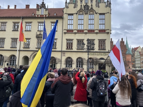 Rok temu wybuchła wojna. Wrocław solidarny z Ukrainą - 0