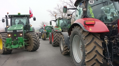 Protest rolników! Wyjechali na krajową DK8 - 0