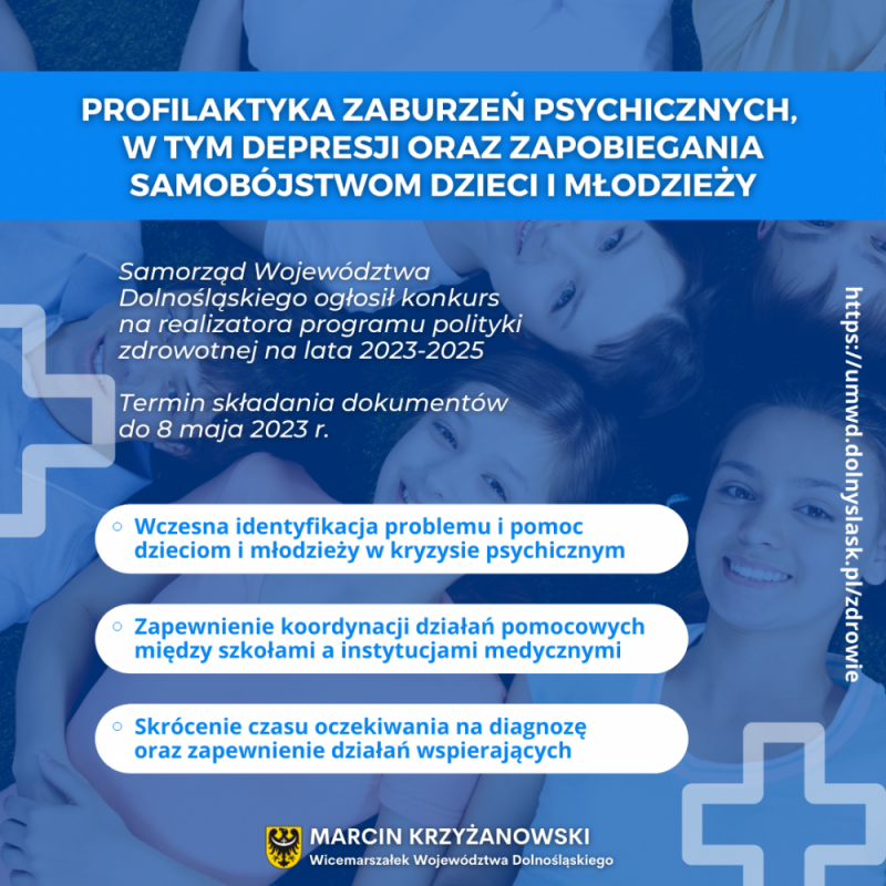 Samorząd Województwa ogłasza konkurs na realizatora programu profilaktycznego - fot. RW
