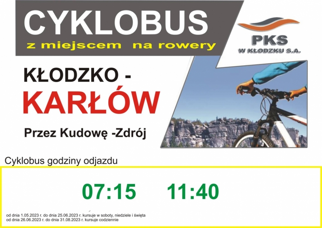 Od 1 maja w Góry Stołowe rowerzystów zawiezie cyklobus - fot: materiały prasowe