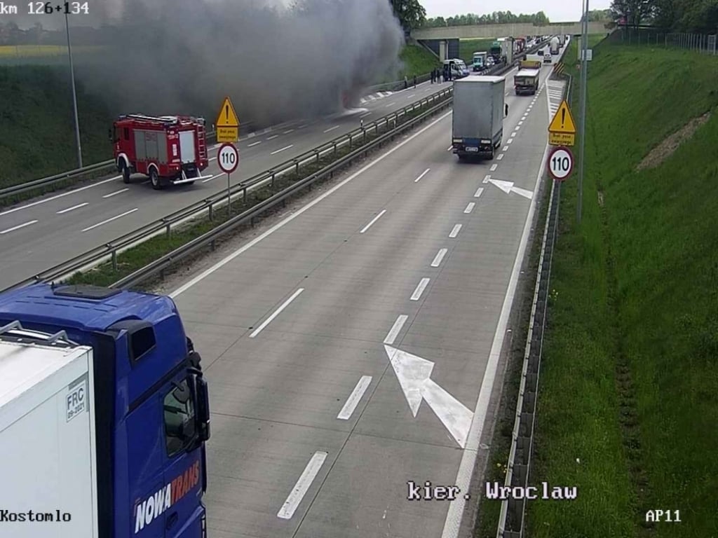 Pożar naczepy na A4. Autostrada była zablokowana przez kilkanaście godzin [ZDJĘCIA] - fot. GDDKiA