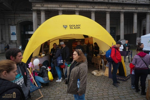 Belgijscy turyści na Zamku Grodziec - 4