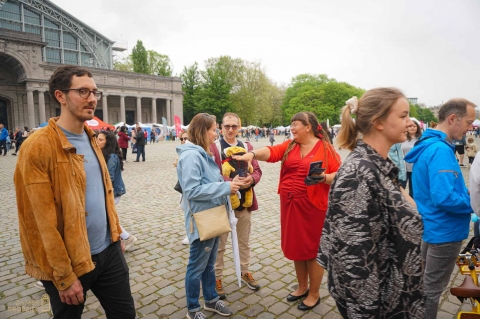Belgijscy turyści na Zamku Grodziec - 14