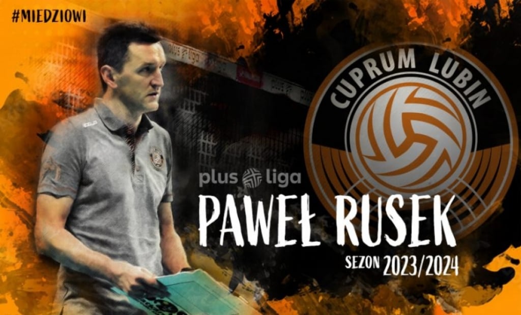 Paweł Rusek pozostanie trenerem siatkarzy Cuprum Lubin - fot. ks.cuprum.pl