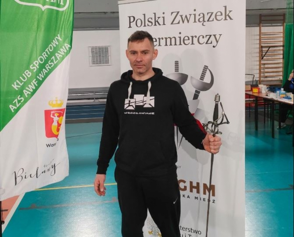 Leszek Rajski mistrzem Polski we florecie - fot. Klub Szermierczy Wrocławianie