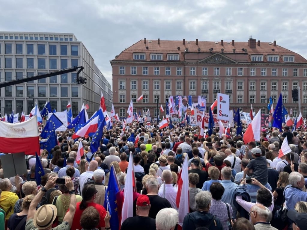 Wiec Donalda Tuska we Wrocławiu - fot. Joanna Jaros