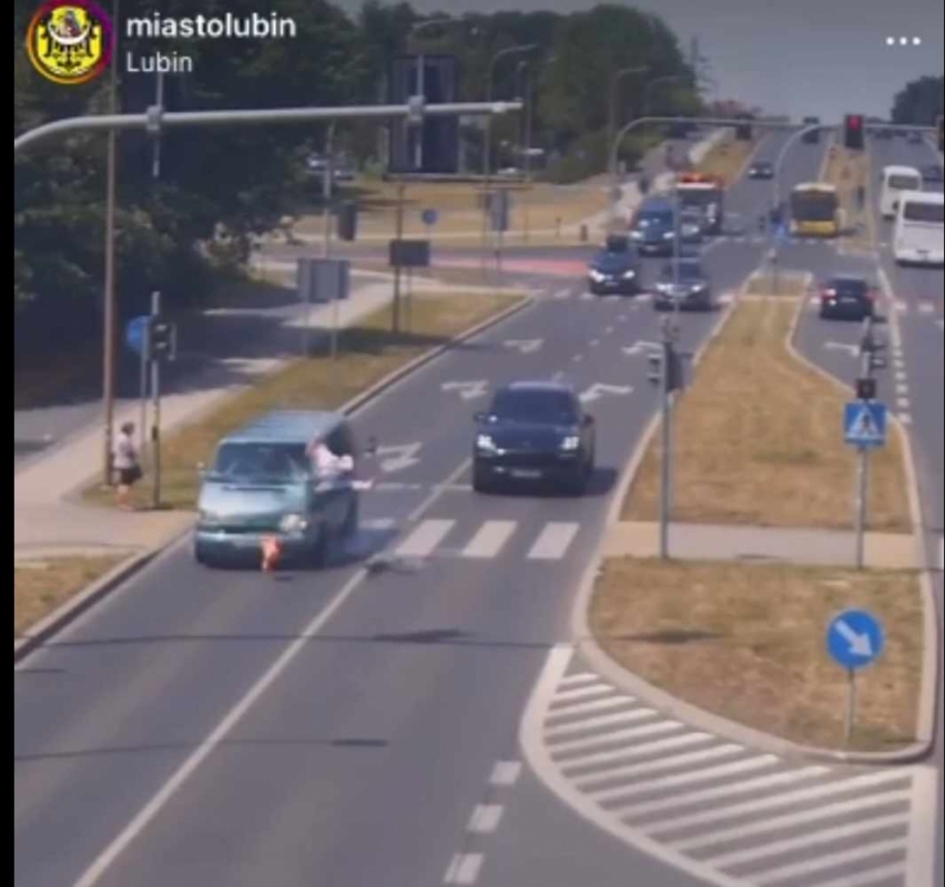 Wypadek w Lubinie. Kobieta w ciężkim stanie - fot. Miasto Lubin