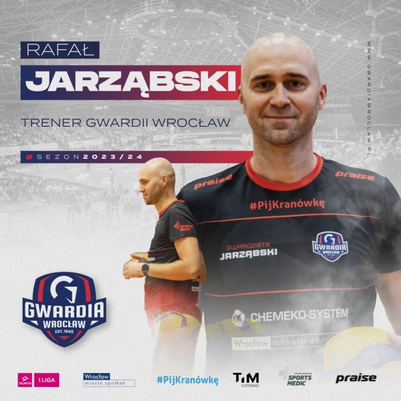 Rafał Jarząbski trenerem Gwardii Wrocław - fot. Gwardia Wrocław