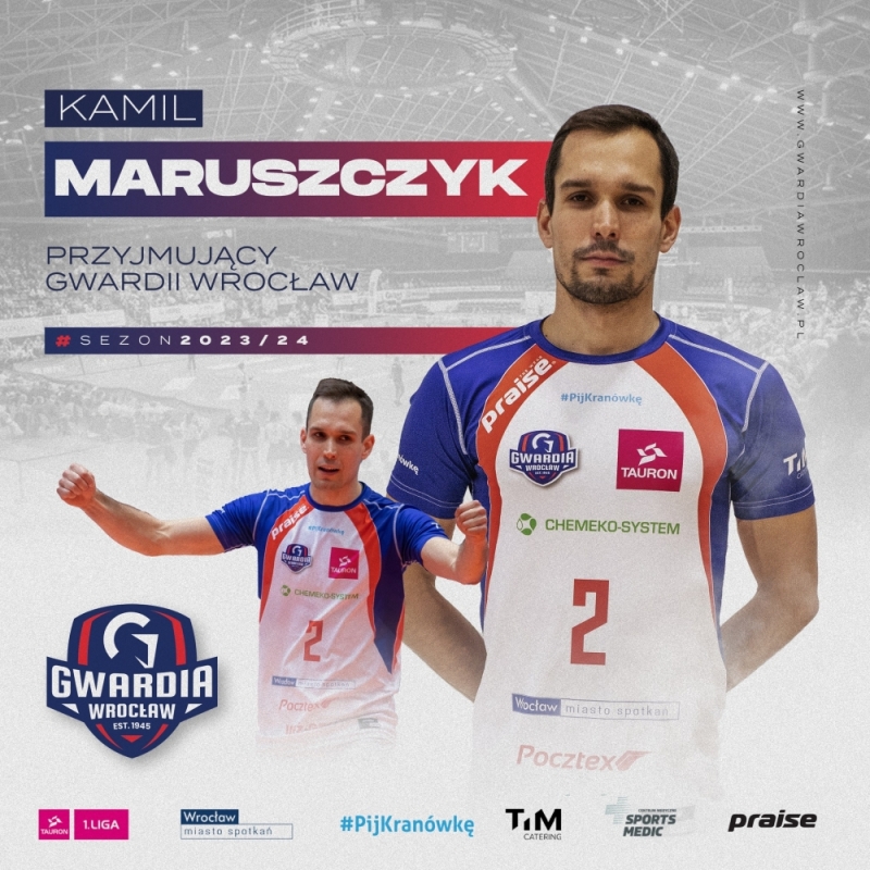 Kamil Maruszczyk zostaje w Gwardii Wrocław - fot. Gwardia Wrocław