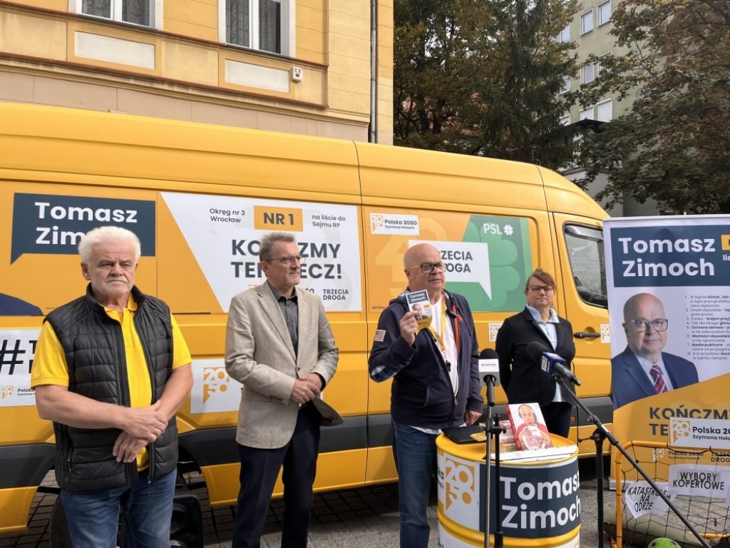 "Dość kłótni, do przodu!" Tomasz Zimoch przedstawił swoje hasło wyborcze - fot. Joanna Jaros