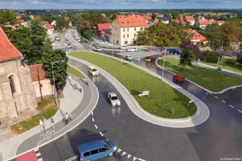 Nietypowe rondo zamiast uciążliwego skrzyżowania, tak zmieni się centrum Sobótki - 1