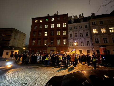 Ukraińscy mieszkańcy Wrocławia manifestowali w obronie swojego kraju  - 0