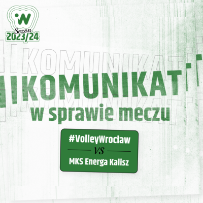 Volley Wrocław zagra z MKS Kalisz dopiero w lutym