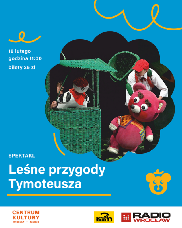 Zapraszamy na spektakl teatralny dla dzieci "Leśne przygody Tymoteusza" - fot. materiały prasowe
