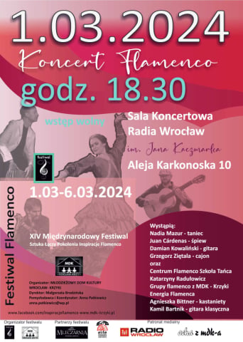 KONCERT FLAMENCO w ramach XIV Międzynarodowego Festiwalu Sztuka łączy Pokolenia Inspiracje Flamenco