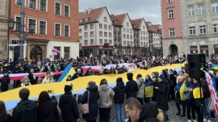 2. rocznica inwazji Rosji. Wrocław solidarny z Ukrainą