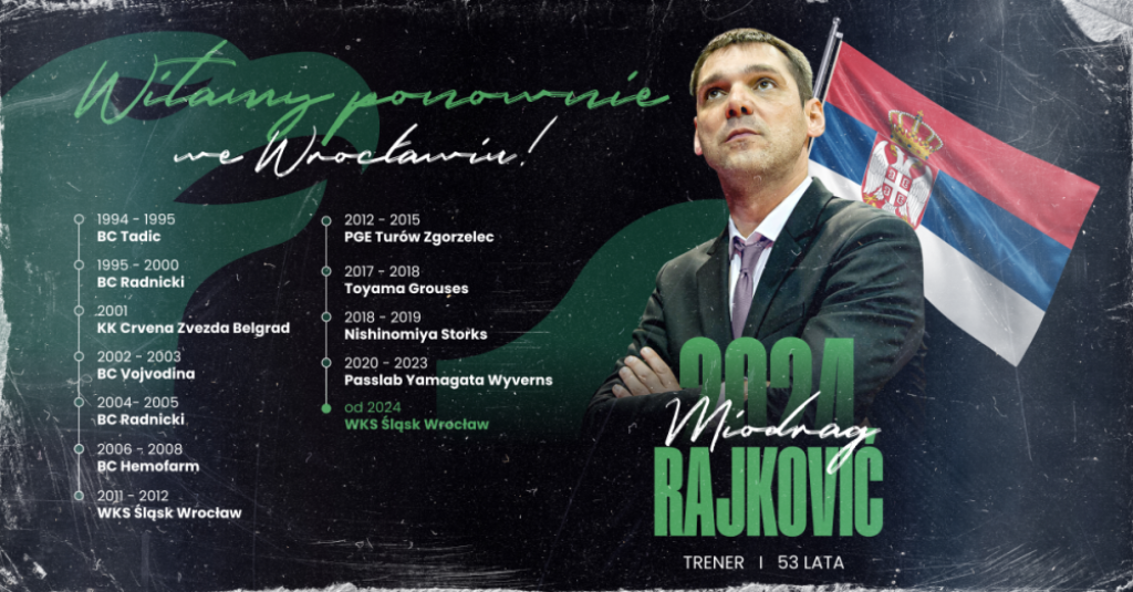 Miodrag Rajković został nowym trenerem Śląska - fot. wks-slask.eu