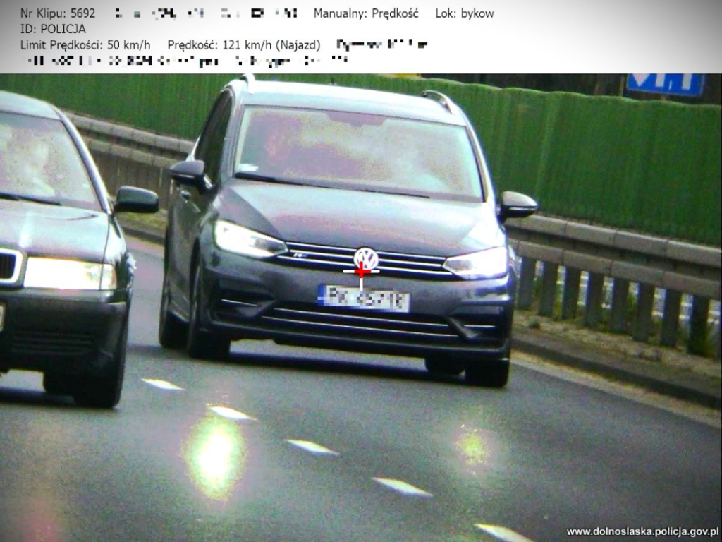 112 km/h na „pięćdziesiątce” - Fot: dolnośląska policja