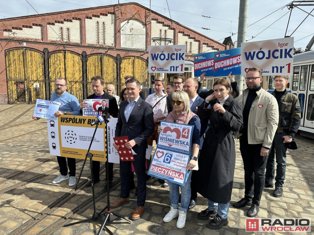 Kandydaci na radnych z KO chcą naprawić komunikację we Wrocławiu - Fot: Piotr Osowicz