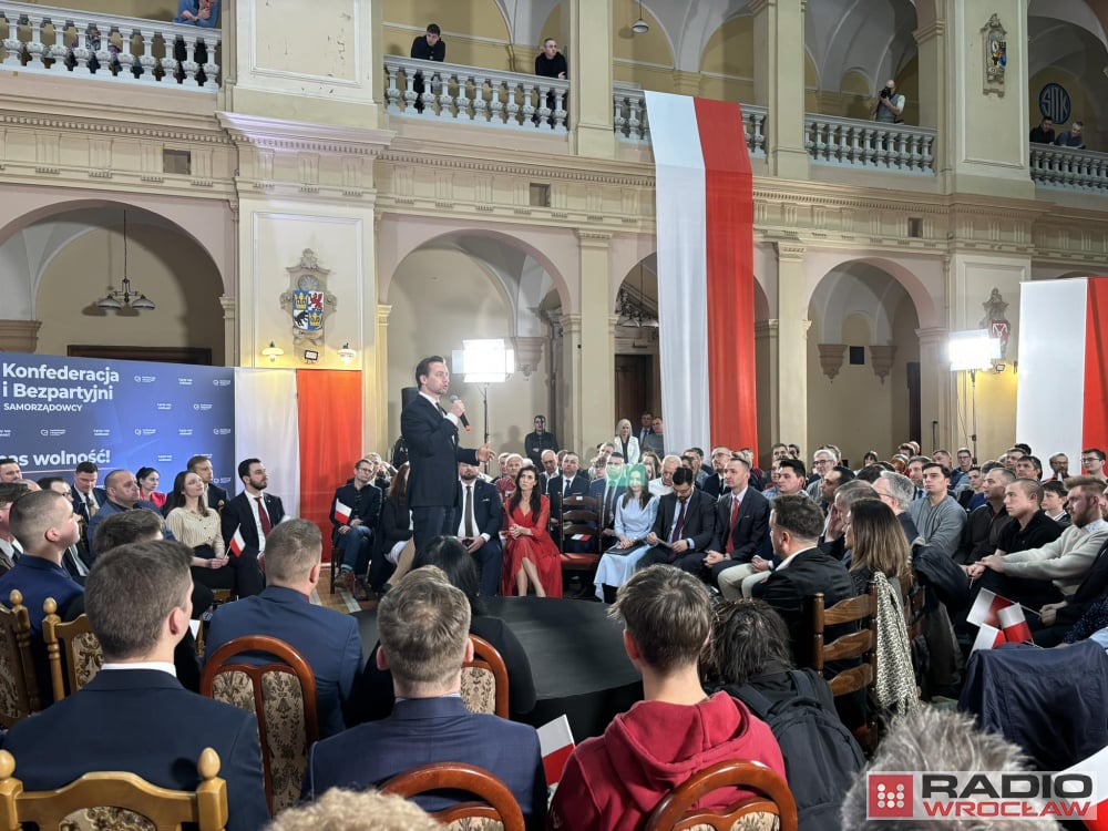 Krzysztof Bosak we Wrocławiu: "Tu jest potrzebny człowiek (...), który weźmie się za uzdrawianie konkretnych problemów" - fot. Mateusz Florczyk / Radio Wrocław