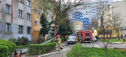 Pożar przy Horyzontalnej w Legnicy - 0