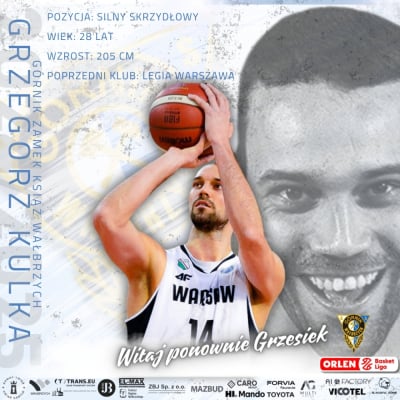 Grzegorz Kulka koszykarzem G&oacute;rnika Wałbrzych