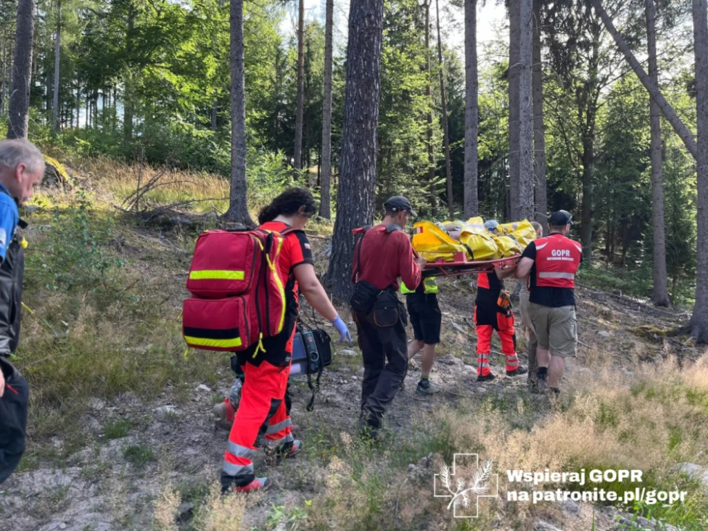 Nagłe zatrzymanie krążenia na górskim szlaku. Mężczyzna zmarł - fot. GOPR Karkonosze