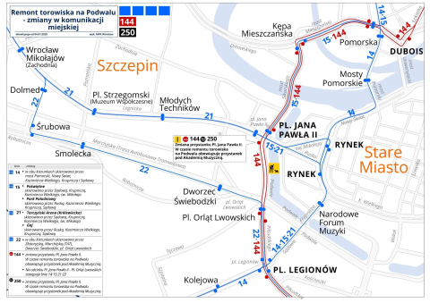 Trzebnicka częściowo zamknięta, duże zmiany w komunikacji miejskiej. MPK remontuje torowiska - 0