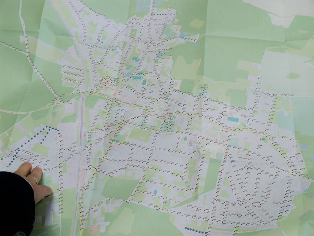Miliony złotych na wymianę oświetlenia ulicznego w Obornikach Śląskich! To największa inwestycja tego roku - Mapa punktów w Obornikach Śląskich, gdzie modernizowane będzie oświetlenie uliczne. Fot: Miłosz Stępień/ Radio Wrocław