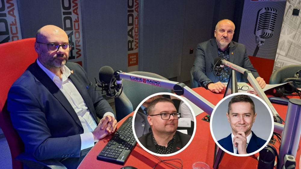 Wieczór zDolnego Śląska: Debata o programie redukcji ryzyka powodziowego w zlewni Nysy Kłodzkiej - Michał Piszko i Dariusz Chromiec odwiedzili studio Radia Wrocław, a Piotr Marchewka i Tomasz Nowicki połączyli się z nami telefonicznie. Fot. RW/Facebook